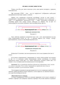 HTML: Правила написания тегов, форматирование текста и изображений