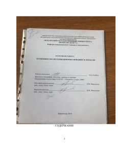 Ценообразование в туризме: курсовая работа