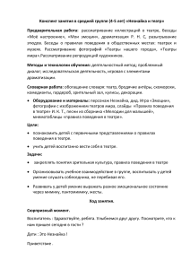 Тема занятия: Правила поведения в театре.