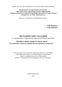 Методические указания по бухгалтерской отчетности