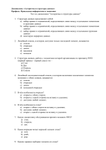 Тест: Алгоритмы и структуры данных