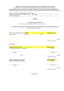 Отчет о преддипломной практике по экономике ТПУ