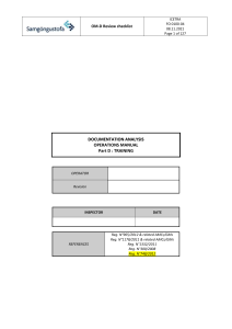 OM-D Review Checklist: Training Manual Compliance