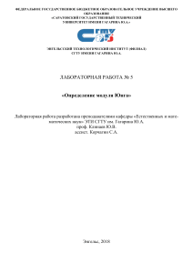 Определение модуля Юнга: лабораторная работа по физике