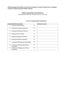 CEFR: Форма описания экзамена по языку