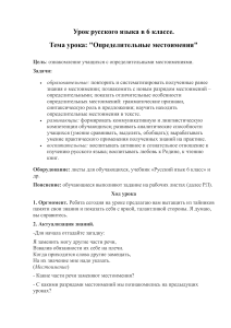 Определительные местоимения: урок русского языка 6 класс