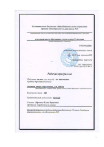 Рабочая программа по математике 5-6 класс