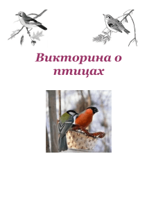 Викторина о птицах: вопросы, кроссворд, загадки