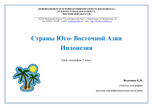 Индонезия: урок географии в 7 классе