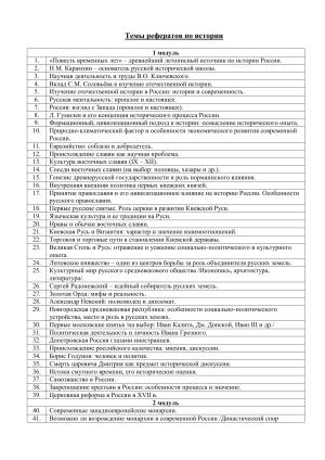 Реферат по Истории России