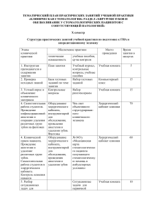 Хирургическая стоматология: план практических занятий