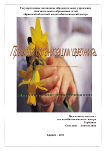 Организация цветника: методические рекомендации