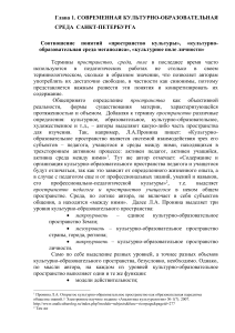Культурно-образовательная среда Санкт-Петербурга