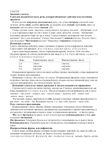 Глагол в русском языке: значение, изменение, виды