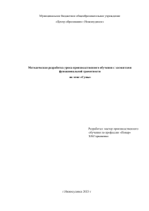 Супы: Методическая разработка урока для поваров