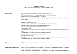 Создание компьютерной модели «Биоритмы человека
