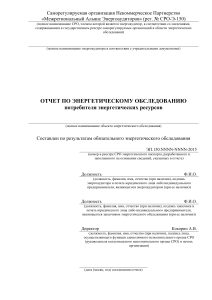 Отчет об энергетическом обследовании