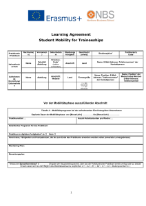 Erasmus+ Learning Agreement for Traineeships