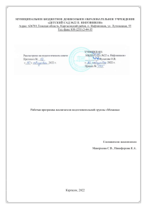Рабочая программа подготовительной группы "Мозаика"