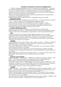 Единицы измерения информации: биты, байты, килобайты