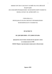 Практикум по трудовому праву для СПО