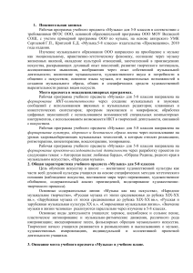 Рабочая программа по музыке 5-8 класс ФГОС