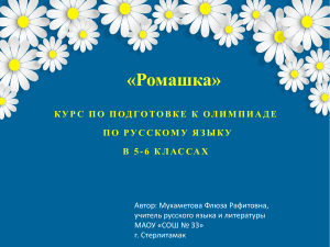 Курс «Ромашка» по русскому языку для 5-6 классов