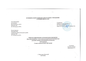 Логопедическая программа для детей с ОВЗ (1-3 класс)