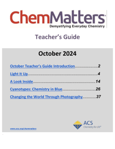 ChemMatters Teacher's Guide: Picture Perfect Chemistry