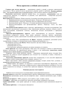Метод проектов в учебной деятельности: руководство