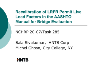 LRFR Permit Live Load Recalibration AASHTO Bridge Evaluation