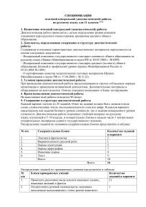 Спецификация контрольной по русскому языку, 11 класс