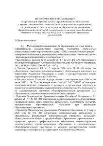 Обучение детей с ОВЗ: методические рекомендации по ДОТ