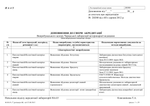Дополнение к аккредитации ветлаборатории: бактериологические исследования