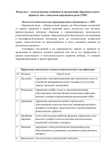 ТНР: психолого-педагогические особенности