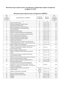 Справочник строительных материалов (ОКПД2)