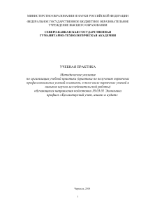 Учебная практика: Бухгалтерский учет, анализ и аудит