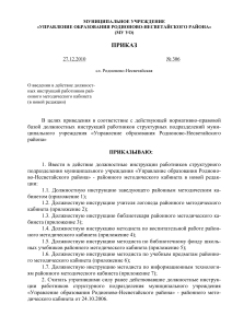 Должностные инструкции методического кабинета: Приказ