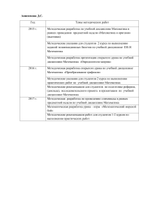 Методические разработки преподавателей колледжа
