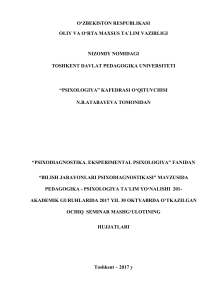 Psixologiyada statistika va ma