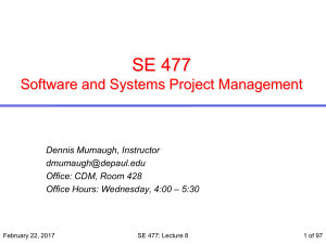 SE 477: Управление программными и системными проектами
