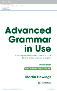Advanced English Grammar in Use: Textbook for Advanced Learners