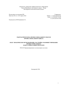 Рабочая программа ПМ.07 Программирование