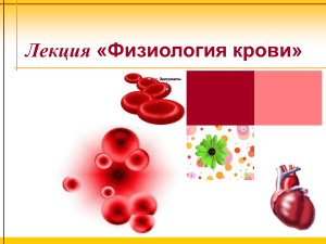 Лекция Кровь 1