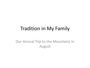 Family Tradition: Annual Mountain Trip