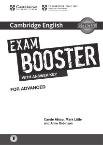 Cambridge Advanced Exam Booster: Practice & Key