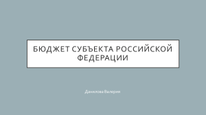 Бюджет субъекта РФ: структура, доходы, расходы