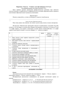Опросник «Учитель-Ученик»: оценка учителя глазами учеников