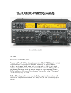 ICOM IC-775DSP Transceiver Review by KK5DR