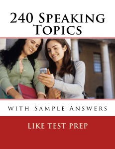 240 Speaking Topics
